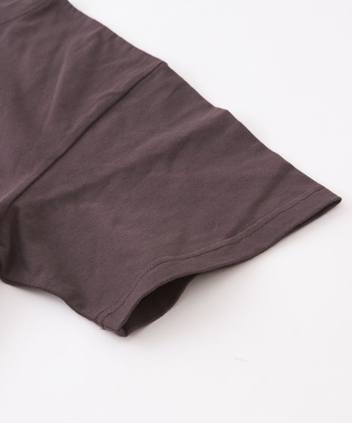 CUBE SUGAR（キューブシュガー）の「カギ針風ニット付カレッジロゴプリントTシャツ（Tシャツ/カットソー・レディース・ライトイエロー/トップグレー/スミクロ/ホワイト・M）」の5枚目の写真