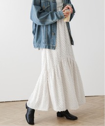 フリンジジャガードスカート