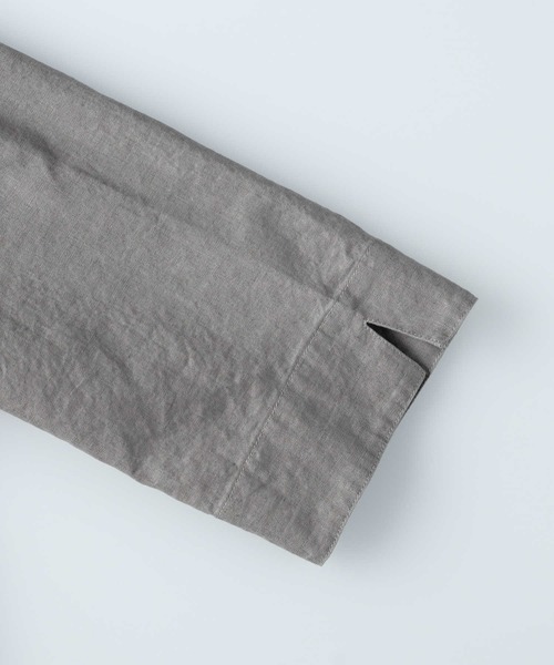 BACK NUMBER(バックナンバー)の「【BACK NUMBER】綿麻混紡7分袖スキッパーシャツ(シャツ/ブラウス・メンズ・ダークベージュ/ネイビー・S/M/L/XL)」の6枚目の写真