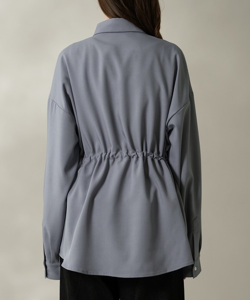 セール】WAIST SHIRRING DRAWCORD SHIRT/ウエストシャーリング