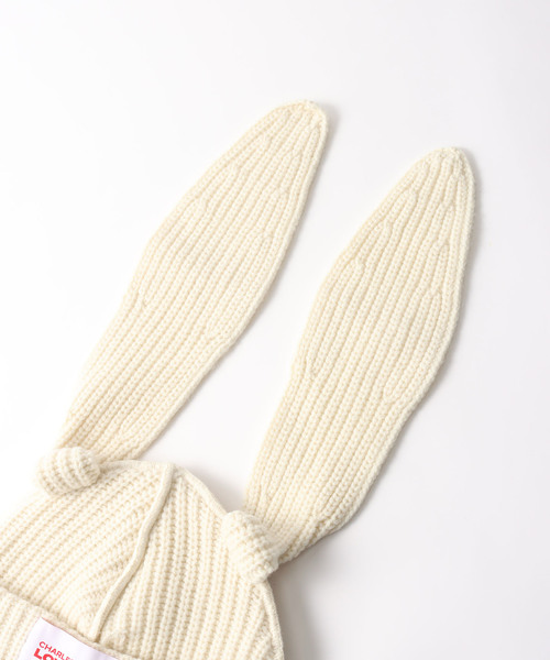 UNFOLLOW（アンフォロー）の「【Charles Jeffrey LOVERBOY】CHUNKY RABBIT BEANIE（ニットキャップ/ビーニー・メンズ・ブラック・FREE）」の5枚目の写真