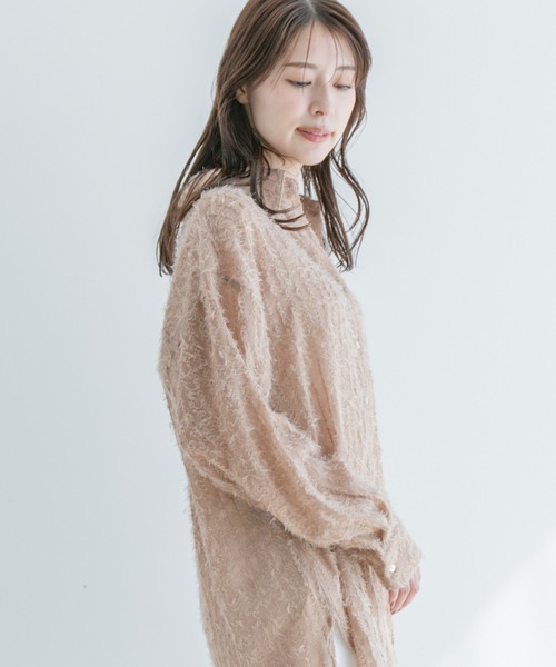 Jayro(ジャイロ)の「シアーフリンジベーシックシャツ(シャツ/ブラウス・レディース・ホワイト系その他/ベージュ/ブラック・M)」の22枚目の写真