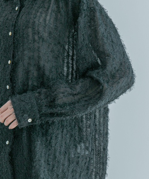 Jayro(ジャイロ)の「シアーフリンジベーシックシャツ(シャツ/ブラウス・レディース・ホワイト系その他/ベージュ/ブラック・M)」の15枚目の写真