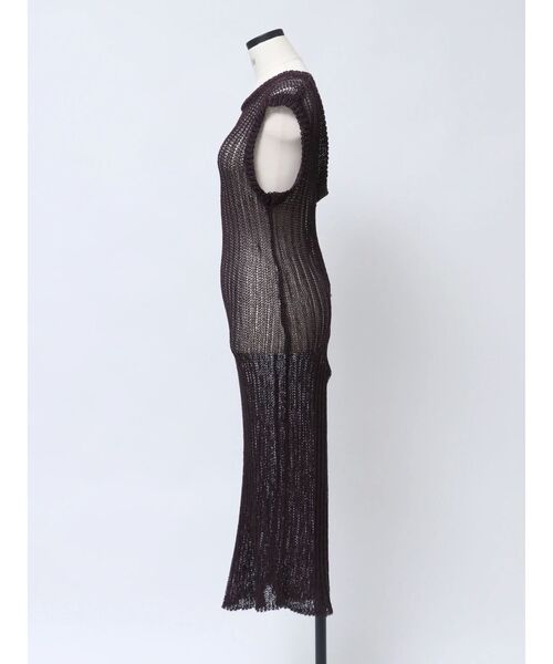 VEQUM（VEQUM）の「【VEQUM】MESH KNIT TANKTOP ONE-PIECE（ワンピース・レディース・ブラウン/ホワイト/ブラック・FREE）」の6枚目の写真