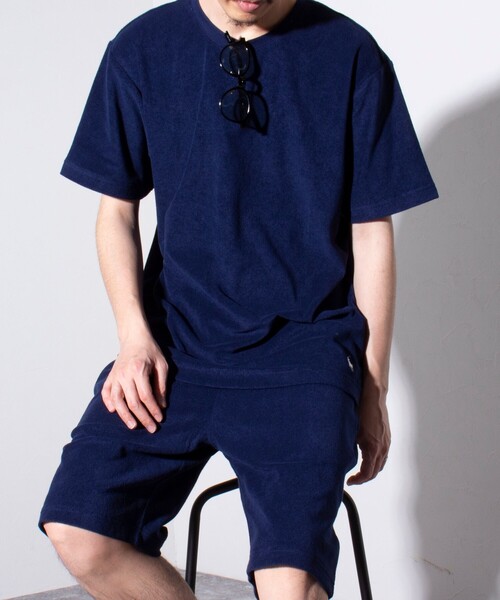 POLO RALPH LAUREN SLEEPWEAR(ポロラルフローレンスリープウェア)の「【POLO RALPH LAUREN/ポロ ラルフ ローレン】パイル クルーネックTシャツ テリークロス (無地/ボーダー)(Tシャツ/カットソー・メンズ・オフホワイト/ブルー/グリーン/ネイビー・XL/M/L)」の4枚目の写真