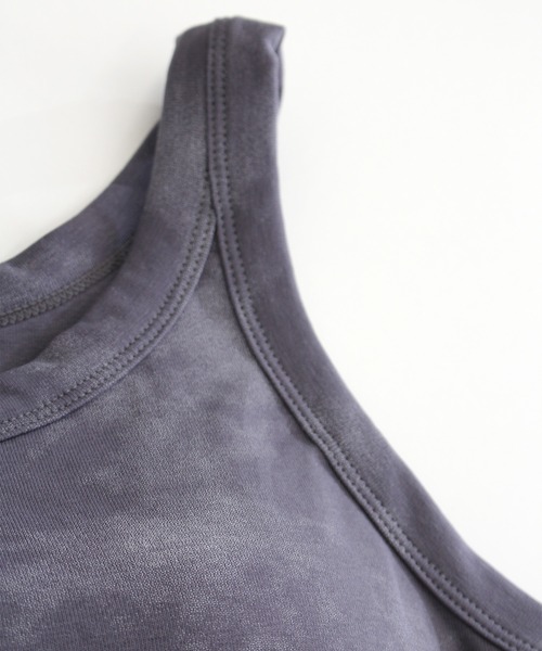 SpRay(スプレイ)の「タイダイカップ付タンクトップ(タンクトップ・レディース・ブラック/ベージュ/グレー/カーキ/アイボリー・FREE)」の16枚目の写真