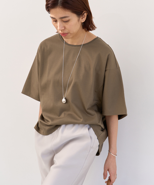IENA SMOOTH ドルマンクロップドプルオーバー　ベージュ ☆IENA イエナ SMOOTH ドルマンクロップドプルオーバー ベージュ