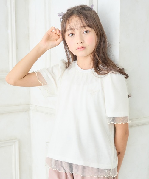 chambre de charme - イーペ   マルチーズ Tシャツ♬ セール】チュールドッキングTシャツ(130cm~160cm)（Tシャツ