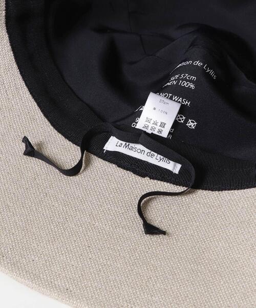 URBAN RESEARCH ROSSO WOMEN（アーバンリサーチ　ロッソ）の「LINEN POTHAT（ハット・レディース・ベージュ/ブラック・-）」の8枚目の写真