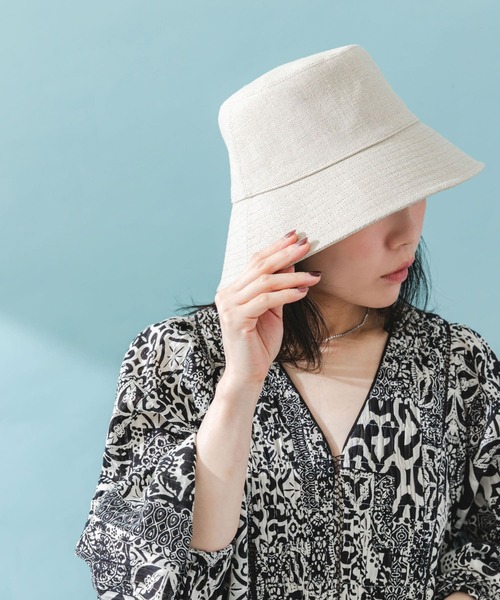 URBAN RESEARCH ROSSO WOMEN（アーバンリサーチ　ロッソ）の「LINEN POTHAT（ハット・レディース・ベージュ/ブラック・-）」の22枚目の写真