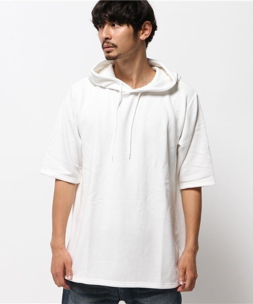 WEGO（ウィゴー）の「WEGO/クオータースリーブパーカー（パーカー・メンズ・カーキ/ホワイト/ベージュ/ブラック・LARGE/MEDIUM）」の11枚目の写真