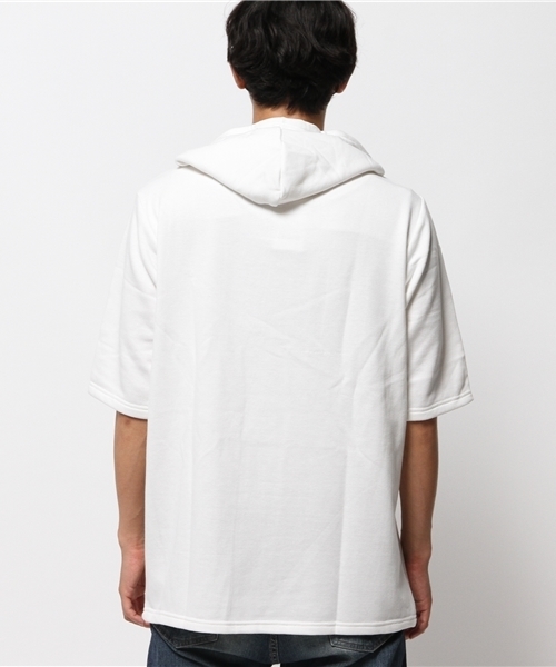 WEGO（ウィゴー）の「WEGO/クオータースリーブパーカー（パーカー・メンズ・カーキ/ホワイト/ベージュ/ブラック・LARGE/MEDIUM）」の13枚目の写真