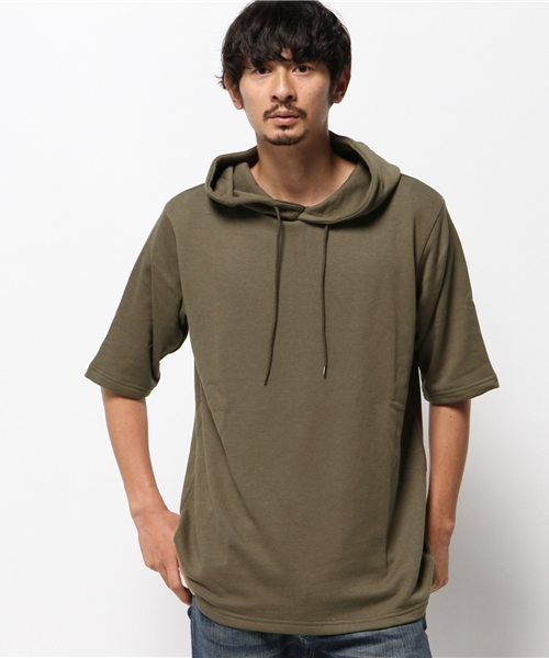 WEGO（ウィゴー）の「WEGO/クオータースリーブパーカー（パーカー・メンズ・カーキ/ホワイト/ベージュ/ブラック・LARGE/MEDIUM）」の10枚目の写真