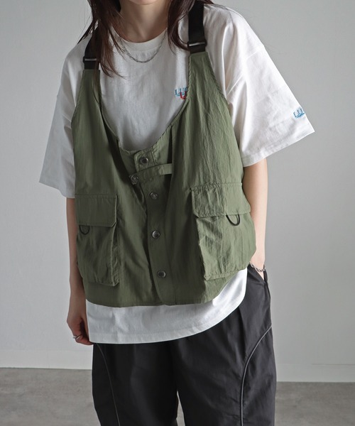 ELEMENT フィッシングベスト L/G オリーブ ELEMENT フィッシングベスト L/G オリーブ