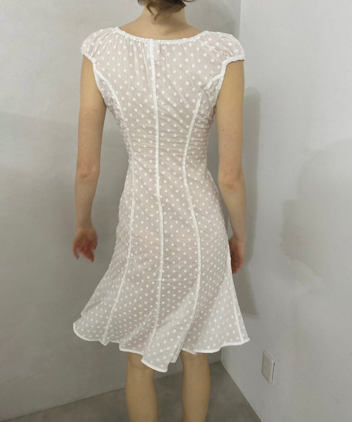 セール】【YUHAN WANG/ユハン ワン】embroidered cotton dress