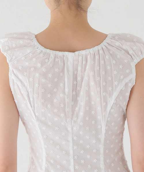 yuhan wang ワンピース セール】【YUHAN WANG/ユハン ワン】embroidered cotton dress