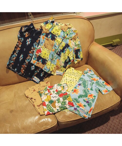 BREEZE（ブリーズ）の「【リンク】リゾートアロハシャツ_セットアップ可_一部WEB限定サイズ（シャツ/ブラウス・キッズ・レインボー/ネイビー/ベージュ/イエロー/オフホワイト/ブルー・110/100/90/80/150/140/130/120）」の8枚目の写真