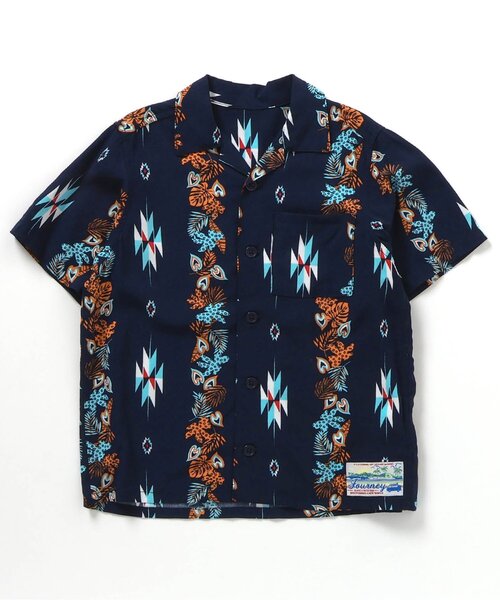 BREEZE（ブリーズ）の「【リンク】リゾートアロハシャツ_セットアップ可_一部WEB限定サイズ（シャツ/ブラウス・キッズ・レインボー/ネイビー/ベージュ/イエロー/オフホワイト/ブルー・110/100/90/80/150/140/130/120）」の9枚目の写真