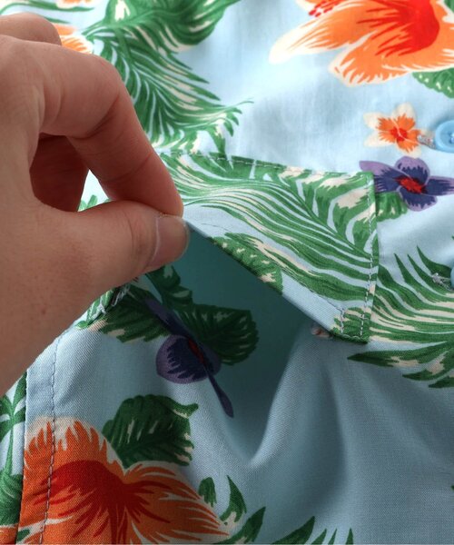 BREEZE（ブリーズ）の「【リンク】リゾートアロハシャツ_セットアップ可_一部WEB限定サイズ（シャツ/ブラウス・キッズ・レインボー/ネイビー/ベージュ/イエロー/オフホワイト/ブルー・110/100/90/80/150/140/130/120）」の13枚目の写真