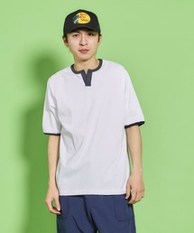 H/S SPLIT NECK RINGER TEE / ハーフスリーブ スプリットネック リンガーティー
