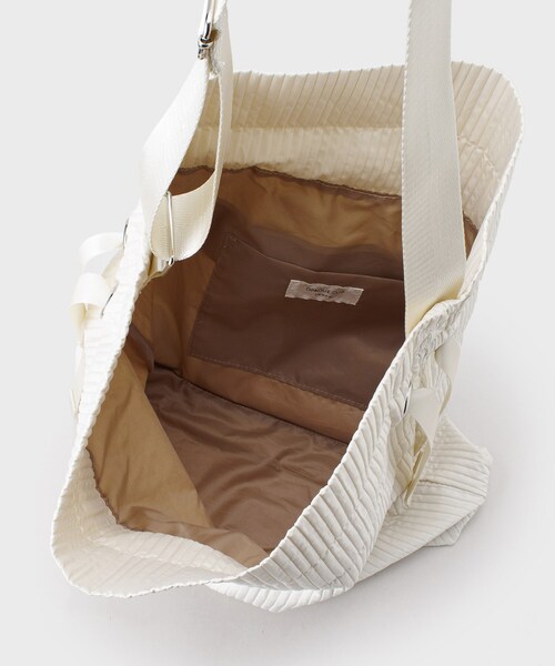 OPAQUE.CLIP(オペークドットクリップ)の「◆【2WAY/A4サイズ対応】サイドリボンドロストショルダーバッグ(ショルダーバッグ・レディース・グレー/ブラック/アイボリー/ベージュ系その他2・00)」の12枚目の写真