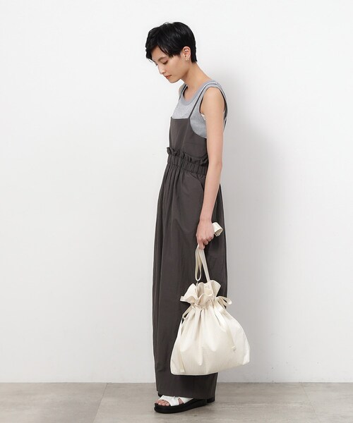 OPAQUE.CLIP(オペークドットクリップ)の「◆【2WAY/A4サイズ対応】サイドリボンドロストショルダーバッグ(ショルダーバッグ・レディース・グレー/ブラック/アイボリー/ベージュ系その他2・00)」の19枚目の写真