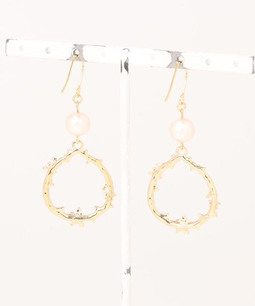 tone（トーン）の「【eto】コットンパール flower ピアス(MA)（ピアス（両耳用）・レディース・その他1・FREE）」の2枚目の写真