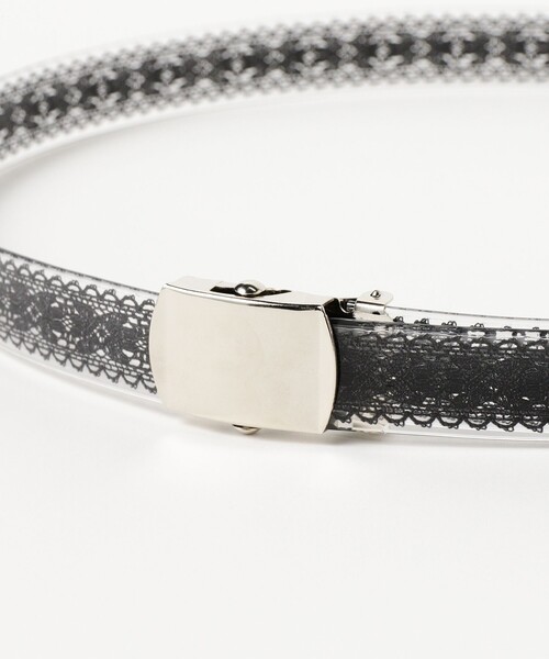 BEAMS BOY(ビームスボーイ)の「PIKE / 別注 25mm クリア レース ベルト(ベルト・レディース・ブラック/ホワイト・ONE SIZE)」の7枚目の写真
