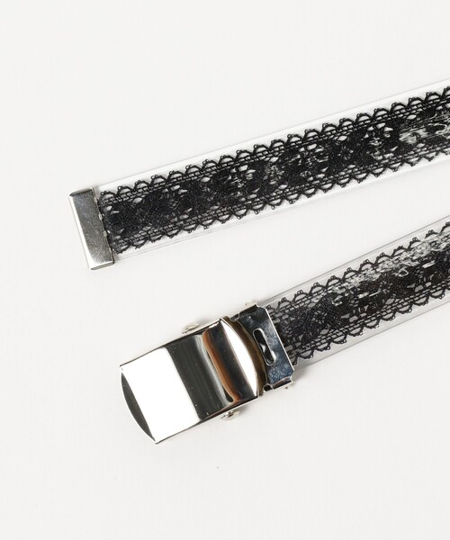 BEAMS BOY(ビームスボーイ)の「PIKE / 別注 25mm クリア レース ベルト(ベルト・レディース・ブラック/ホワイト・ONE SIZE)」の8枚目の写真