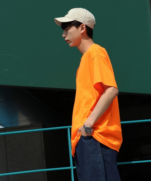 GILDAN（ギルダン）の「【GILDAN/ギルダン】6.0oz ハーフスリーブ ビッグTシャツ（Tシャツ/カットソー・メンズ・ブラック/カーキ/ライトピンク/グレー/オレンジ/パープル/ホワイト/ライム・L/LL/3L/S/M/SS）」の21枚目の写真