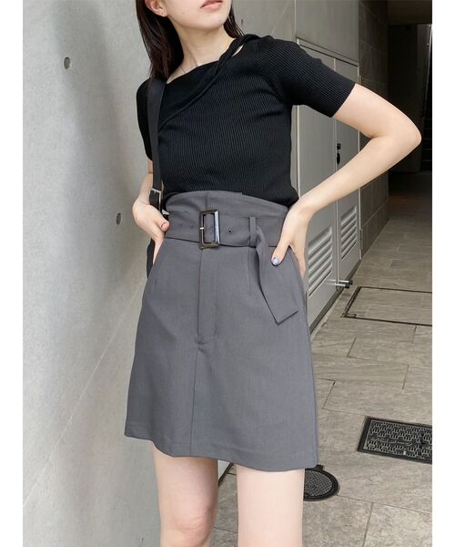 MURUA（ムルーア）の「【SET UP対応】ハイウエストベルトミニスカート（スカート・レディース・ブルー/ダークグレー/ブラウン・1/2）」の21枚目の写真