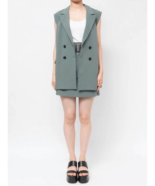 MURUA（ムルーア）の「【SET UP対応】ハイウエストベルトミニスカート（スカート・レディース・ブルー/ダークグレー/ブラウン・1/2）」の7枚目の写真