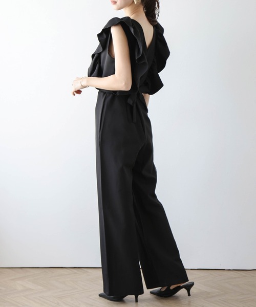 SUGAR BISKET(シュガービスケット)の「フリル袖オールインワン(つなぎ/オールインワン・レディース・ラベンダー/ネイビー/ブラック/ベージュ/ブルー・M/L)」の14枚目の写真