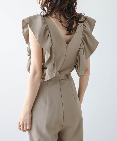 SUGAR BISKET(シュガービスケット)の「フリル袖オールインワン(つなぎ/オールインワン・レディース・ラベンダー/ネイビー/ブラック/ベージュ/ブルー・M/L)」の21枚目の写真