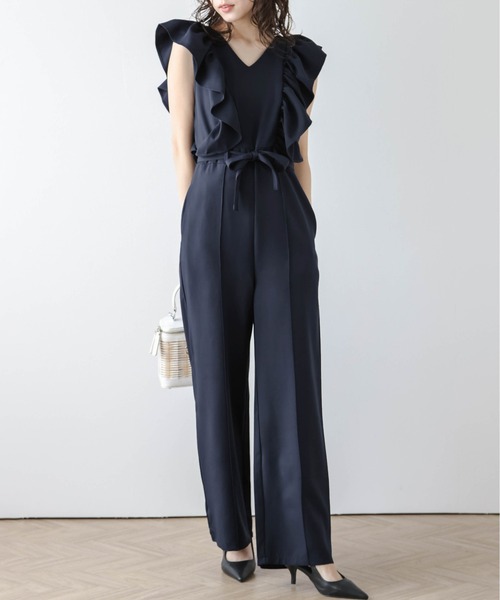 SUGAR BISKET(シュガービスケット)の「フリル袖オールインワン(つなぎ/オールインワン・レディース・ラベンダー/ネイビー/ブラック/ベージュ/ブルー・M/L)」の22枚目の写真