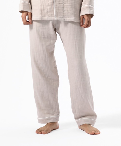 TENTIAL（テンシャル）の「BAKUNE RECOVERY WEAR Pajamas Gauze Long Pants（ルームウェア/パジャマ・メンズ・ライトグレー/ベージュ/ネイビー・XL/S/M/L）」の3枚目の写真