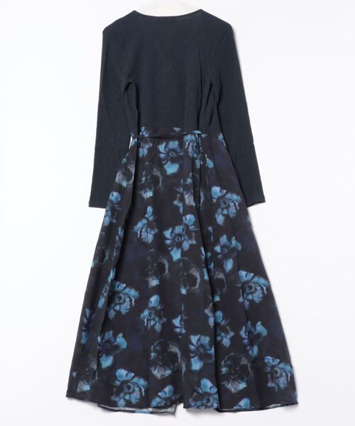 Desigual★カシュクール切替 フラワープリント ミモレワンピース カシュクール切替 フラワープリント ミモレワンピース