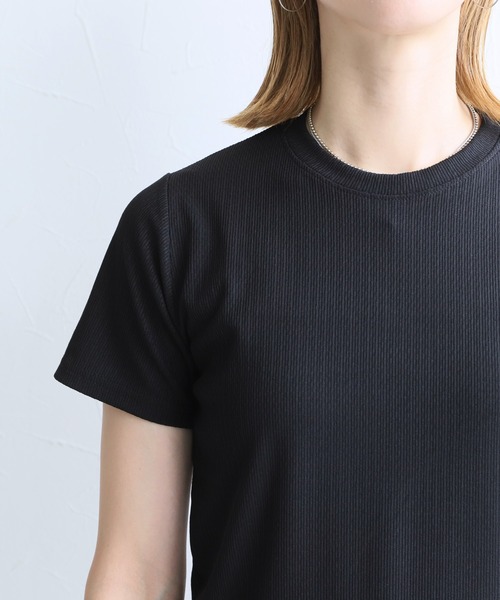 reca（レカ）の「コンパクトリブＴシャツ（Tシャツ/カットソー・レディース・ホワイト/アイボリー/ブラック・FREE）」の11枚目の写真