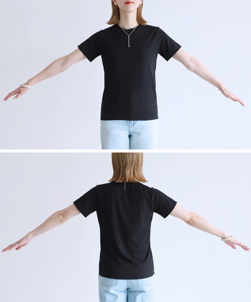 reca（レカ）の「コンパクトリブＴシャツ（Tシャツ/カットソー・レディース・ホワイト/アイボリー/ブラック・FREE）」の15枚目の写真