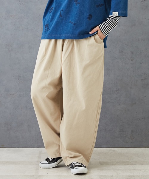 【セール】やわらかツイルらくゆるっとパンツ（その他パンツ）｜CUBE SUGAR（キューブシュガー） 7,013円