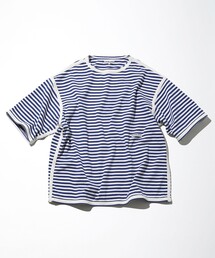 CAHLUMN | CAHLUMN/カウラム Boat Neck Horizontal Stripe T-Shirt/ボートネック ホライゾン ストライプ Tシャツ(Tシャツ/カットソー)
