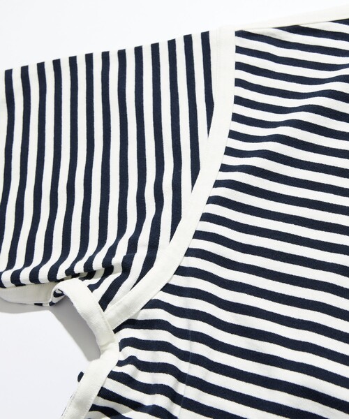 CAHLUMN（カウラム）の「CAHLUMN/カウラム Boat Neck Horizontal Stripe T-Shirt/ボートネック ホライゾン ストライプ Tシャツ（Tシャツ/カットソー・メンズ・ネイビー/ブルー・MEDIUM/LARGE/X-LARGE/XX-LARGE）」の6枚目の写真