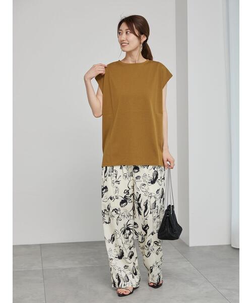 Te chichi(テチチ)の「ラインフラワープリントサテンワイドパンツ(その他パンツ・レディース・ブラウン/オフホワイト・F)」の8枚目の写真