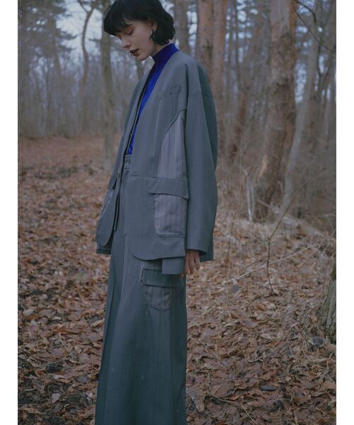 UN3D.（アンスリード）の「CUT OUT DETAIL PT / カットアウトディテールパンツ（その他パンツ・レディース・グレー/ブラック・36/38）」の6枚目の写真