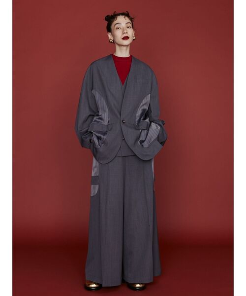 UN3D.（アンスリード）の「CUT OUT DETAIL PT / カットアウトディテールパンツ（その他パンツ・レディース・グレー/ブラック・36/38）」の8枚目の写真