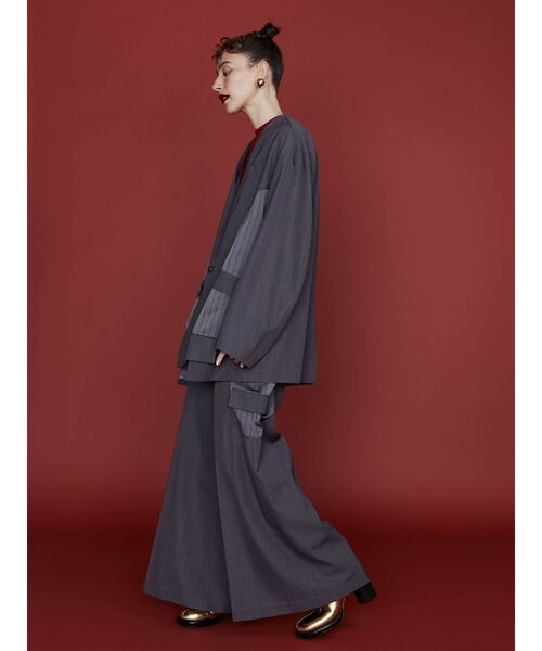 UN3D.（アンスリード）の「CUT OUT DETAIL PT / カットアウトディテールパンツ（その他パンツ・レディース・グレー/ブラック・36/38）」の9枚目の写真