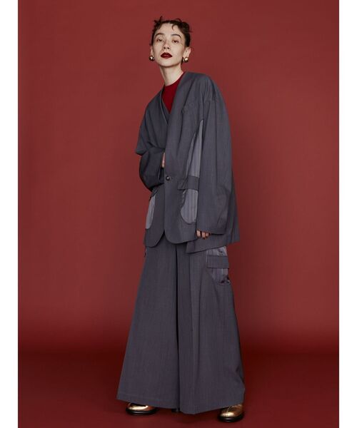 UN3D.（アンスリード）の「CUT OUT DETAIL PT / カットアウトディテールパンツ（その他パンツ・レディース・グレー/ブラック・36/38）」の11枚目の写真