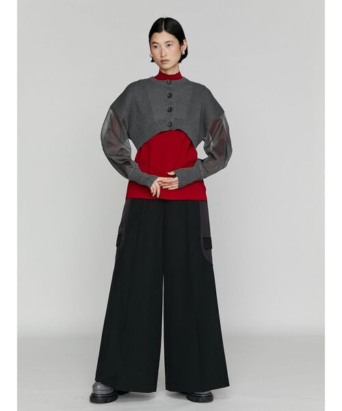 UN3D.（アンスリード）の「CUT OUT DETAIL PT / カットアウトディテールパンツ（その他パンツ・レディース・グレー/ブラック・36/38）」の17枚目の写真