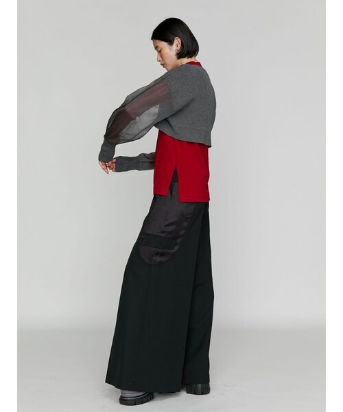 UN3D.（アンスリード）の「CUT OUT DETAIL PT / カットアウトディテールパンツ（その他パンツ・レディース・グレー/ブラック・36/38）」の18枚目の写真