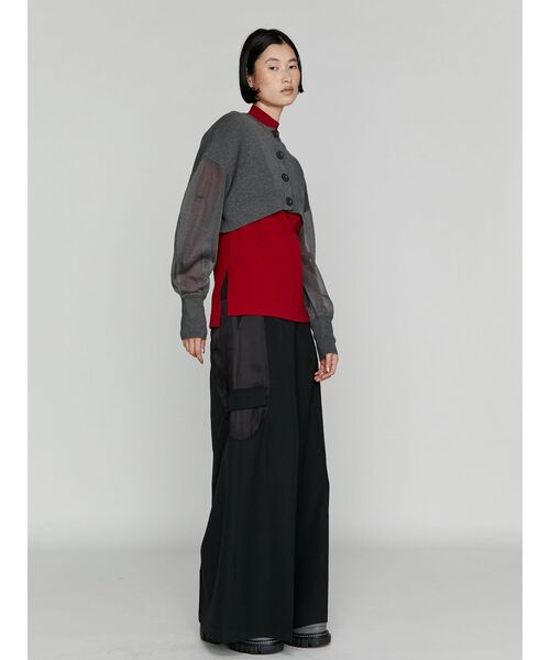 UN3D.（アンスリード）の「CUT OUT DETAIL PT / カットアウトディテールパンツ（その他パンツ・レディース・グレー/ブラック・36/38）」の19枚目の写真